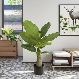 Arbre à bananes artificiel en mousse vivante de grande taille de 75 cm, fait à la main, de haute qualité, décoration intérieure/extérieure pour la maison et le jardin, style industriel - Product Image 5