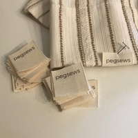 Günstige Maßgefertigte Gewebte Etiketten mit Bedruckten Pflegeanleitungen aus Polyester für Kleidung