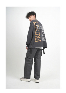 Felpe da <span class=keywords><strong>donna</strong></span> in cotone 100% <span class=keywords><strong>oversize</strong></span> spugna <span class=keywords><strong>grigia</strong></span> girocollo - Product Image 5