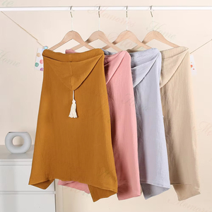 Broderie Nom Bébé Mousseline Coton Cape À Capuche Gland <span class=keywords><strong>Serviette</strong></span> De Bain Nom Personnalisé Peignoir Pour Enfants Doux Embrasser Couvertures - Product Image 2