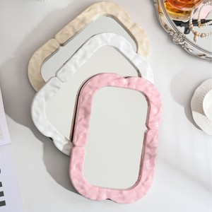 Espejo de Maquillaje Minimalista de Vidrio de Una Sola Cara, Color Crema, Estilo INS, Espejo Decorativo Cuadrado para Estudiantes - Product Image 2