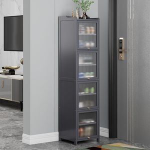 Zapatero multifuncional, estante de almacenamiento rectangular, tipo vertical, para dormitorios y habitaciones de alquiler, diseño que ahorra espacio - Product Image 2