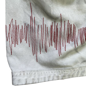 جينز رجالي أبيض عالي الجودة بتصميم واسع الساق وجيوب متعددة مع تطريز - Product Image 4