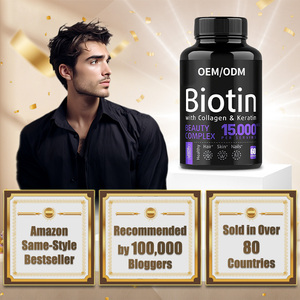 Capsules de biotine en marque privée pour la croissance des cheveux avec collagène et vitamines, complément nourrissant pour cheveux OEM ODM pour des cheveux plus forts - Product Image 4