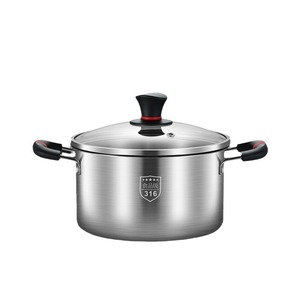Mini Cacerola de Acero Inoxidable de 2.1-5L, Compatible con Inducción, Olla para Sopa con Doble Asa, para Cocina Doméstica - Product Image 2