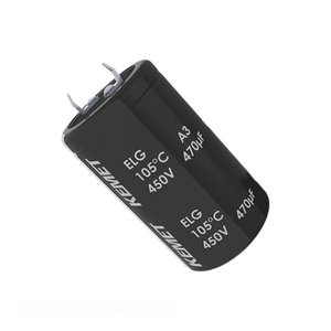 Distribuidor Autorizado ELG826M400AQ2AA Condensador de Aluminio de 82 uF, Tipo Snap-In, 105C, con Orificio Pasante - Product Image 1