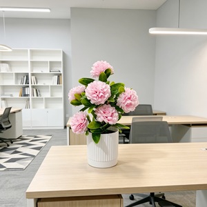 Bonsái de Crisantemo Artificial de Fábrica, 7 Piezas, Plantas en Maceta de Flores de Seda para Decoración de Sala de Estar y Mesa, Colores Brillantes - Product Image 4