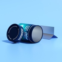 Tube en papier pour chewing-gum en aluminium écologique, 3 compartiments, cylindre pour emballage de bonbons, de snacks et de chewing-gum, brillant et sans danger pour les aliments