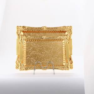 Service de table rectangulaire de Dubaï avec plateau de service à thé et café turcs gravés et écologiques - Product Image 3