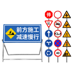 Señales de Tráfico de Aluminio Reflectantes, Personalizables para Construcción, Advertencia, Límite de Velocidad, Salida, Elevación - Product Image 5