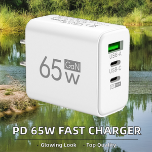Vente en gros PD <span class=keywords><strong>65W</strong></span> charge super rapide USB + C <span class=keywords><strong>chargeur</strong></span> multi-ports pour XiaoMi Vivo <span class=keywords><strong>Oppo</strong></span> usine personnalisée 5V/1A court-circuit US UK - Product Image 2