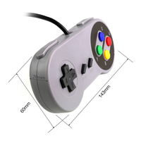 Mando con cable USB para Nintendo SNES, mando para Nintendo SNES, PC, MAC