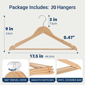 Cintres en bois massif brillant pour vêtements d'enfants, fournis par une usine expérimentée - Product Image 2