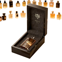 Boîte à parfum en bois de burl brillant avec doublure en velours, logo personnalisé, emballage de luxe pour collection de parfums et cosmétiques