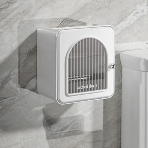 NBD6801 Porta Rotolo di Carta Igienica da Parete in Plastica per Bagno, Antispruzzo, Grande Capacità, Tipo a Cordoncino - Product Image 2