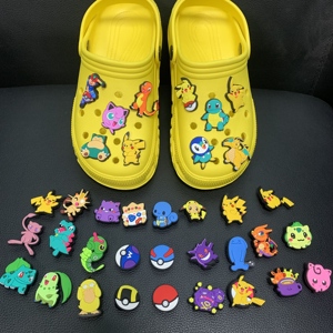 Nouvelles breloques pour sabots Pikachu en caoutchouc souple, accessoires DIY personnalisés de haute qualité, décorations de chaussures mignonnes <span class=keywords><strong>Pokémon</strong></span> - Product Image 1