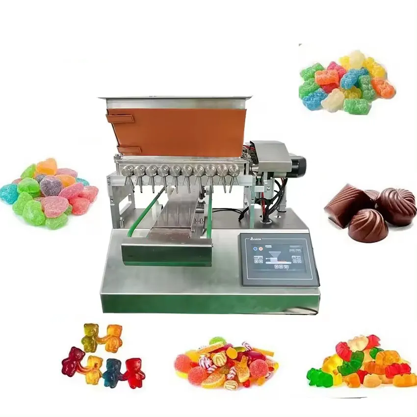 Kleine Mini One Shot Chip Schokoladen ablage Drop Center Füllung Candy Making Einzahlung maschine für kleine Produktions linie Preis