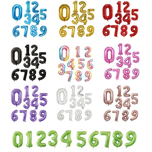 YACHEN, venta al por mayor, Globos gigantes de papel de helio de 40 pulgadas, globos con números, Mylar, globo de dígitos grandes para decoración de fiesta de cumpleaños de boda - Product Image 1