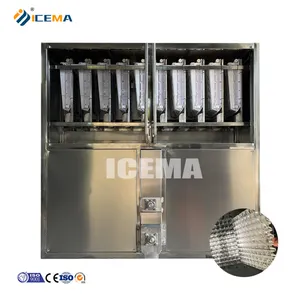 ICEMA macchina per la produzione di cubetti di ghiaccio completamente automatica 3T/day macchina per la produzione di cubetti di ghiaccio industriale macchina per cubetti di ghiaccio per Bar