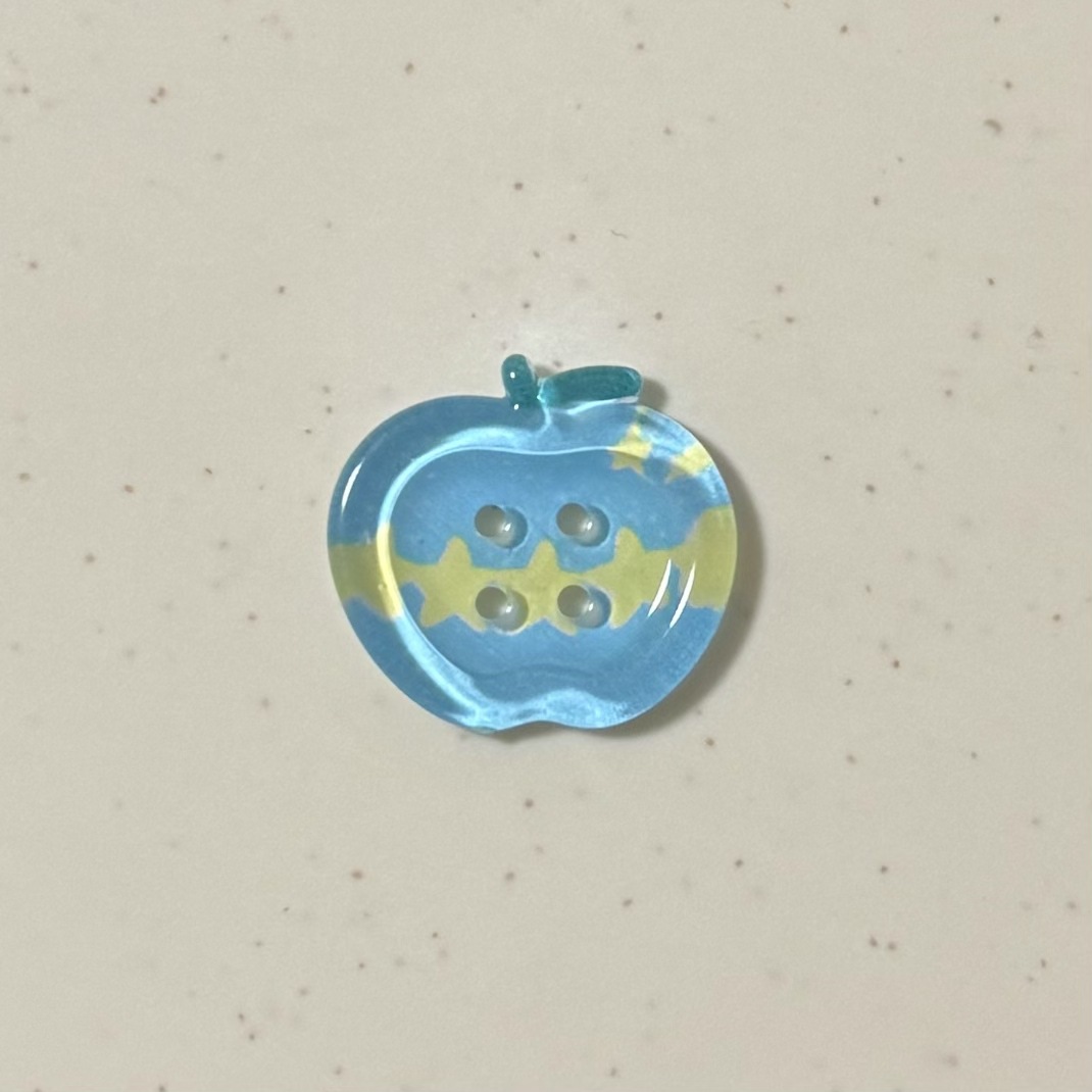 Transparent apple buttons [blue and yellow]
