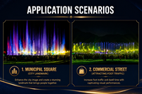 Fontaine musicale LED colorée programmable de haute qualité pour terrasses et espaces commerciaux