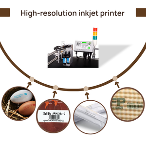 Imprimante à jet d'encre TIJ en ligne T220-1, machine de codage par lots de codes-barres industriels, date d'expiration QR, code dynamique GS1, emballage flexible - Product Image 2