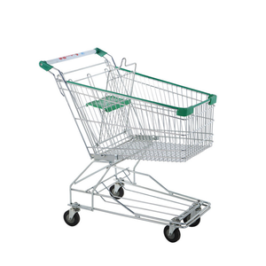 アジアスタイルショッピングトロリースーパーマーケット機器金属折りたたみトロリー - Product Image 5