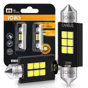 YOBIS lampu kubah Interior otomatis Festoon, 3030 6smd c5w 31M36MM 39MMM 41MM LED bohlam lampu baca plat nomor