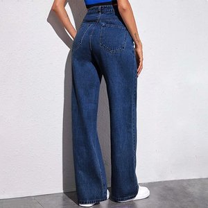 Offre Spéciale femmes taille haute <span class=keywords><strong>Slim</strong></span> droite Denim pantalon nouvel été décontracté Vintage Jeans - Product Image 5