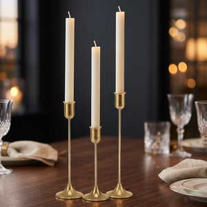 Candelabro de Hierro Dorado Hecho a Mano Estilo Luna, Duradero, Decoración para el Hogar, Sala de Estar, Dormitorio, Juego de Mesa de Comedor - Product Image 3