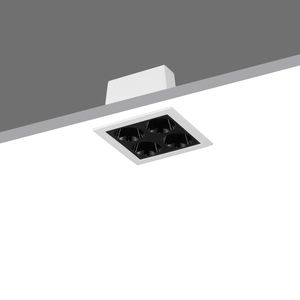 Iluminación de techo interior empotrada, marco blanco de aluminio + reflector negro, luz descendente rectangular de 30w, 408x35mm - Product Image 3