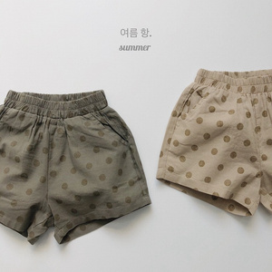Vêtements d'été de style japonais et coréen, nouveaux shorts basiques à pois pour enfants, shorts respirants en coton tricoté pour garçons et filles - Product Image 6