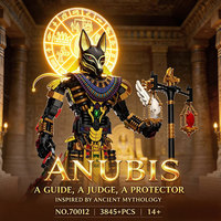 JMBricklayer Anubis Ensemble de blocs de construction mythiques 3810 pièces Jouet de construction pour adultes de 14 ans et plus Kit de modèles à collectionner Décoration de bureau à domicile