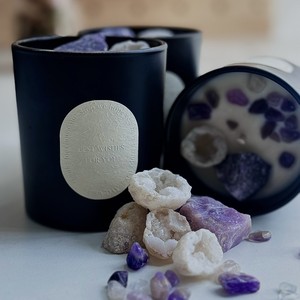 AIKUN Huaming estrella de lujo 12 Constelaciones hecho a mano algodón mecha espíritu cristal cera de soja perfumada signo del zodiaco vela - Product Image 3