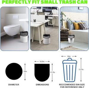 Small Trash Bags, 100 Counts Disposable Mini Biodegradable Unscented Black Garbage Bags, Bulk Tiny Can Liners for Kitchen - Product Image 5