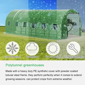 Venta caliente de fábrica PE jardín polytunnel invernadero aros túnel casa caliente