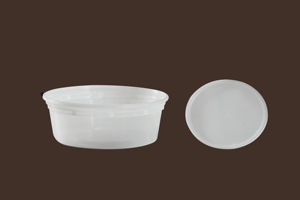 TIYA PP Deli Soup 8 OZ Contenedor de comida transparente de plástico desechable PP Transparente para llevar Contenedor resistente a prueba de fugas - Product Image 4