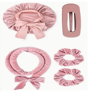 <strong>Heatless</strong> Curling Rod Headband Long <strong>Heatless</strong> <strong>Curls</strong> Headband Soft Velour <strong>Heatless</strong> Hair Curlers with sleep cap for Long Hair - Product Image 1