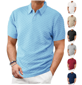 <span class=keywords><strong>Polo</strong></span> Homme d'Été Européen de Haute Qualité, Manches Courtes, Couleur Unie, T-Shirt Décontracté pour Homme - Product Image 5
