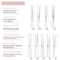 Pince à épiler en acier inoxydable traité thermiquement pour extensions de cils, vente en gros, kit d'extension de cils Ainbow, créez des bouquets de volume 3D-10D