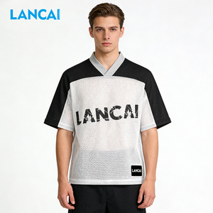 2026 Custom Sublimated Printing Streetwear Trendy Football <b>Shirt</b> Embroidery Design Mesh Crop National Team Fans Football Jersey - Product Image 3