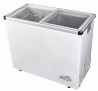 Congélateur coffre commercial 100L avec porte vitrée, vitrine de supermarché, congélateur profond, vitrine à glaces avec couvercle coulissant SD-100Q