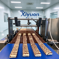 Machine à enrober le chocolat avec fonction de décoration par saupoudrage pour la transformation de gâteaux sandwich et de produits de boulangerie
