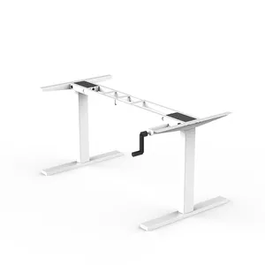 ידני כננת Stand יד שליטה שולחן עד פלדה מערכת ארגונומי עומד גובה מתכוונן שולחן
