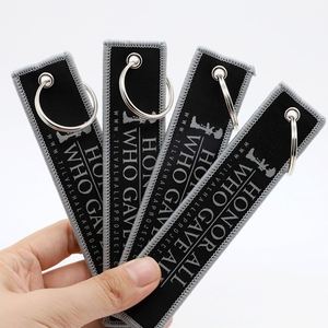 Custom Embroidered Fabric Keychain for Veteran <b>Memorial</b> Community Events <b>Gifts</b> - Product Image 1