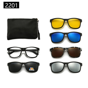 Conjunto <span class=keywords><strong>de</strong></span> <span class=keywords><strong>lentes</strong></span> TR90 con cinco piezas, gafas <span class=keywords><strong>de</strong></span> sol polarizadas para hombre y mujer, gafas <span class=keywords><strong>de</strong></span> sol <span class=keywords><strong>de</strong></span> conducción modernas con bolsa para gafas - Product Image 2