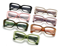 Lunettes anti-lumière bleue premium 2026 pour hommes et femmes, monture rectangulaire en acétate marbré, anti-rayons, pour ordinateur et jeux, lunettes de soleil