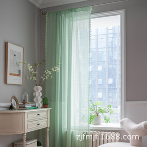 Translucide salon ensemble américain pays creux Boho balcon chambre fini baie vitrée Art décor rideaux - Product Image 3