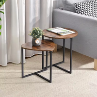 Combinaison de table d'appoint de lit moderne design italien ensemble de tables basses en bois meubles de maison décoratifs pour salon canapé en métal