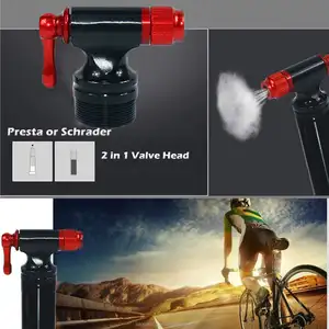 Portable 16g Aluminum Bicycle Pump Hand-Operated CO2 Air Bike Pump Mini For Tank Inflation